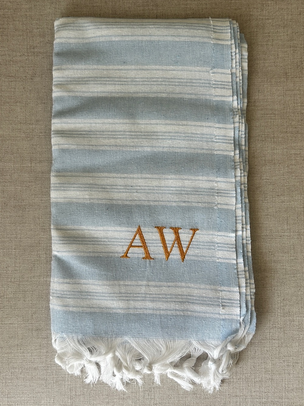 Brand New Swan Comfort 100% Blue White Cotton Pestemal Turkish Bath  Beach Towel